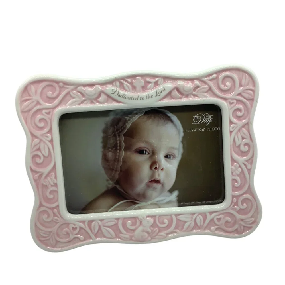 Dedicated to the Lord Pink‎ Ceramic Picture Frame 4
